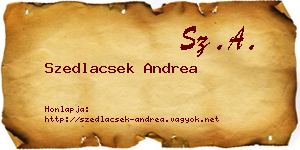 Szedlacsek Andrea névjegykártya