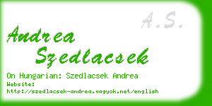 andrea szedlacsek business card